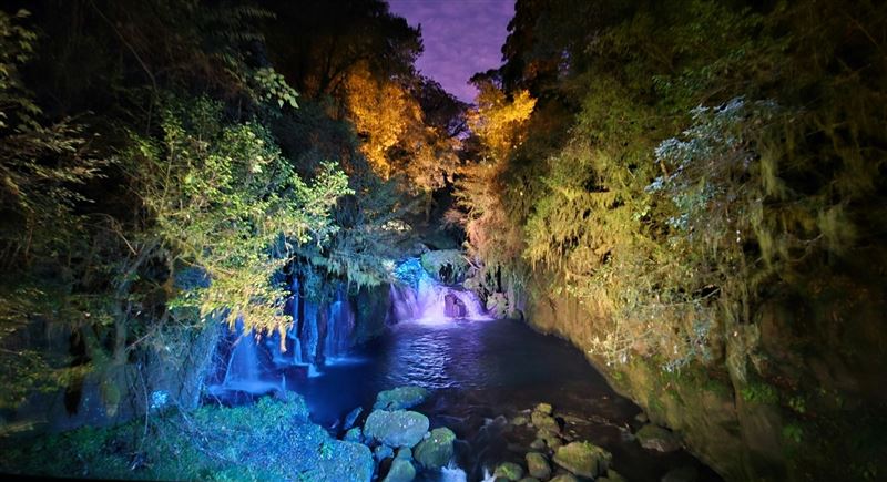11月20日至12月6日為「菊池溪谷夜間點燈」活動。（圖／熊本縣菊池觀光協會提供）