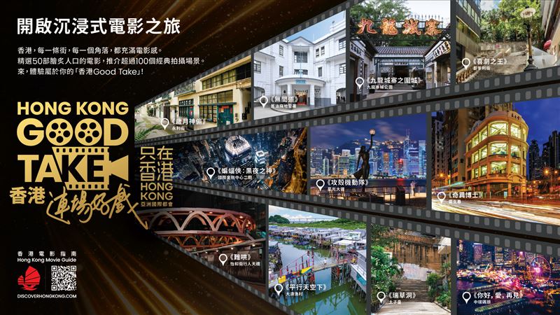 香港推出「香港 連場好戲」全新電影旅遊指南，精選50部影視作品中超過100個取景地，邀旅客走進電影場景探索獨特魅力。（圖／飯店旅宿業者提供）