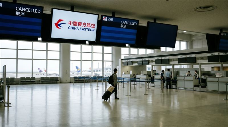 受到日中政治關係持續緊張影響,中國遊客赴日旅遊人數出現斷崖式暴跌。中國東方航空最新宣布,冬季航班期間將全面停飛「沖繩那霸-上海」航線直到2027年3月底。(示意圖/AI製成)
