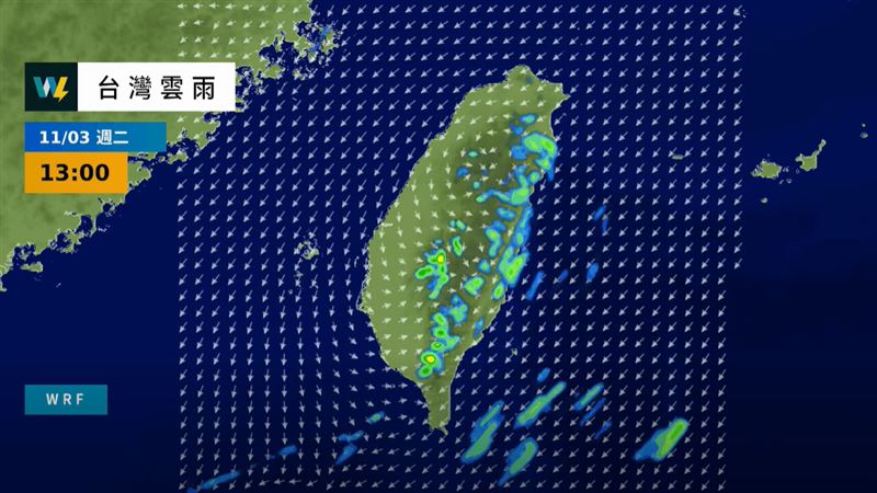 黃國致表示,下週一、二東北季風會再度增強。(圖/翻攝自天氣風險 WeatherRisk臉書)