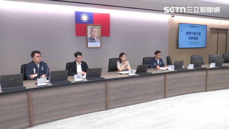 北市府召開營養午餐闢謠、天母國中案件、台北設計獎事件說明。(圖/翻攝畫面)
