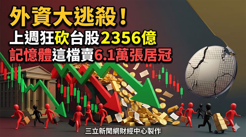 外資週狂砍台股2356億　賣它6.1萬張居冠