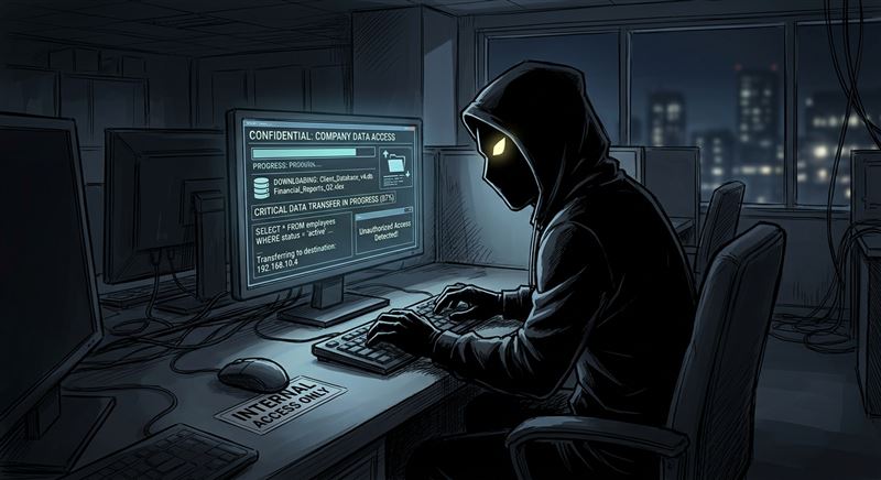 L某涉嫌未經授權下載HYBE機密文件。(圖/AI生成示意圖)