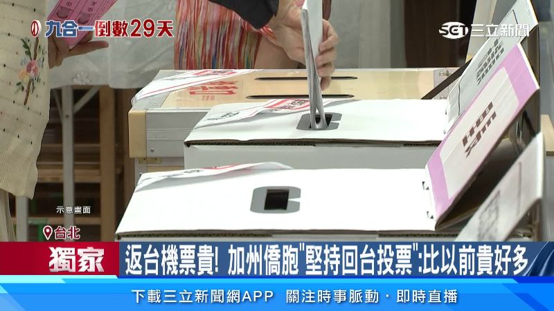 獨／機票比以前貴！加州僑胞堅持回台投票