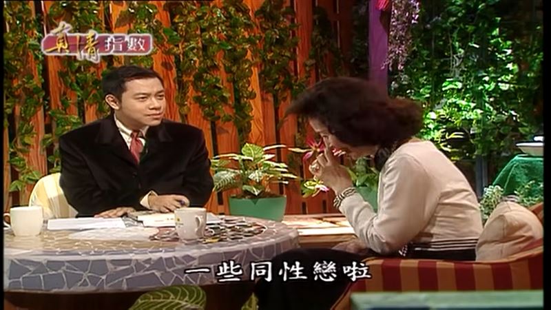 蔣萬安之母黃美倫多年前上蔡康永節目，談及無法接受同性戀。（圖／翻攝畫面）