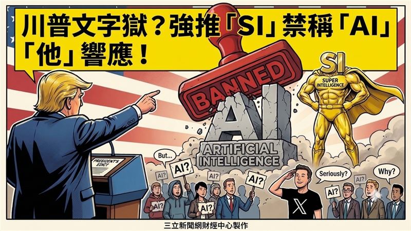川普二度要改名　宣布禁用「AI」稱呼