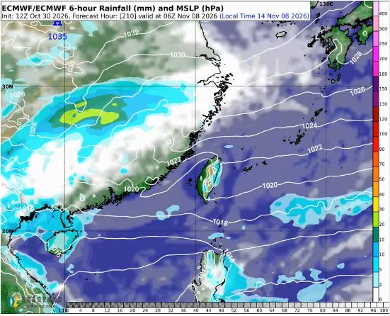 下週有2波東北季風影響。(圖/翻攝自天氣風險)