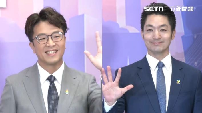 沈伯洋、蔣萬安出席台北市長選戰辯論(組合圖/翻攝畫面)