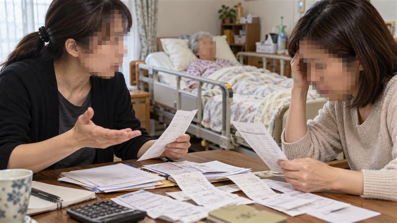 女子獨自照顧生病臥床的母親，花費877多萬；母親過世後，認為另名跟父親居住的姊妹也應該負擔，因此向法院請求返還438多萬，遭駁回。（示意圖／AI製圖）