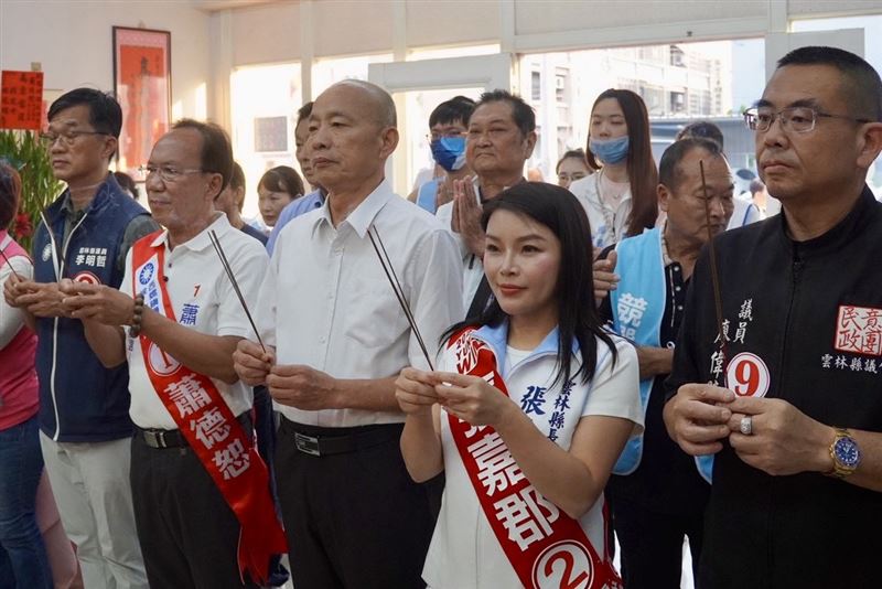 張嘉郡表示,非常感謝韓國瑜專程陪她車隊掃街,給地方團隊與基層鄉親滿滿的信心與溫暖。(圖/翻攝畫面)
